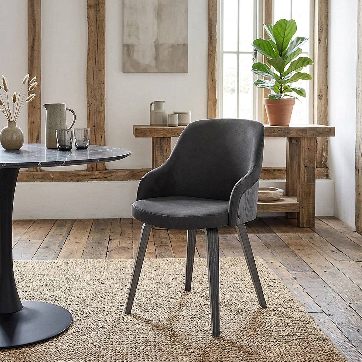 Fusion Wooden Chair Charcoal