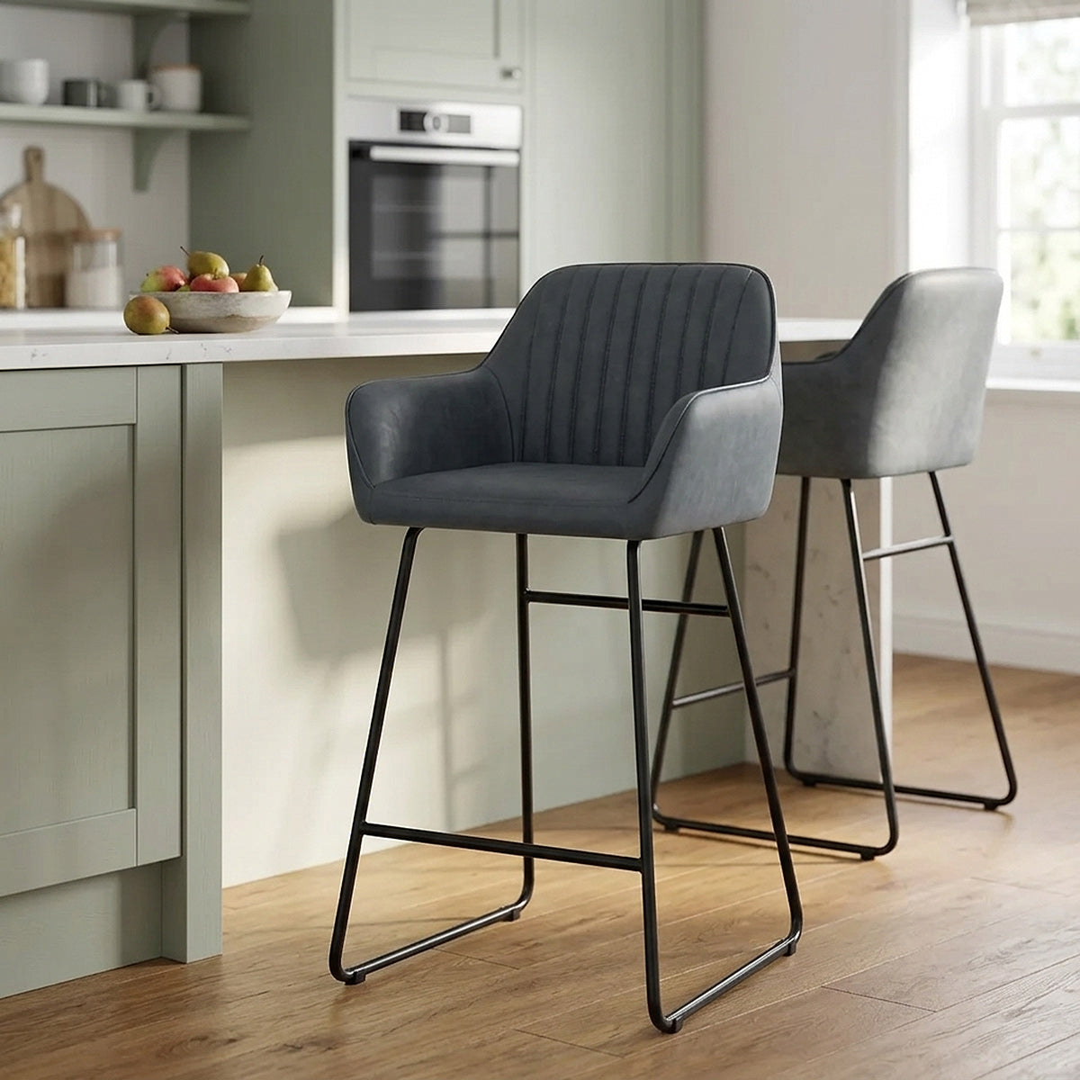 Gabrielle Bar Stool Antique Blue