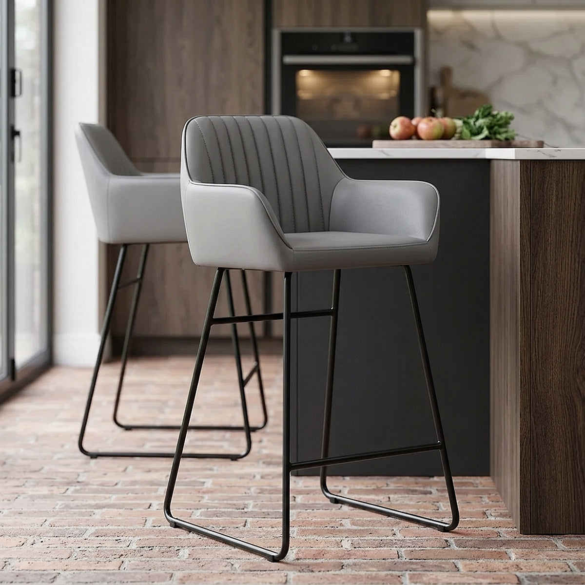 Gabrielle Bar Stool Grey