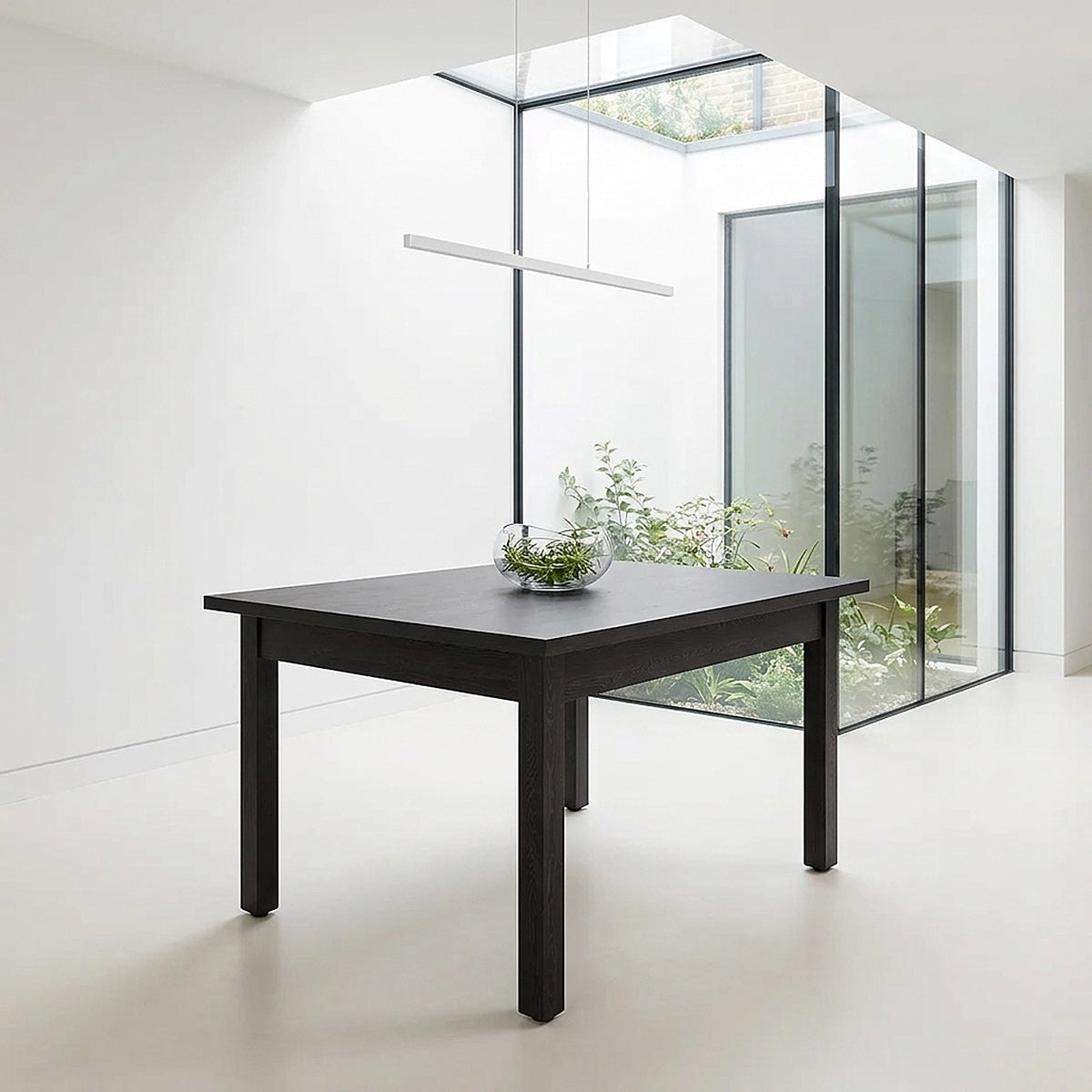 Geneva 100cm Black Square Table & 4 Cosmo Chairs Dining Set