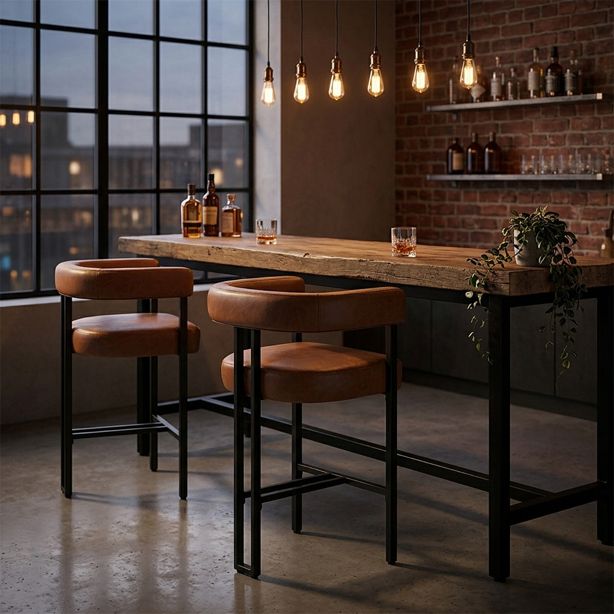 Gigi Bar Stool Antique Brown