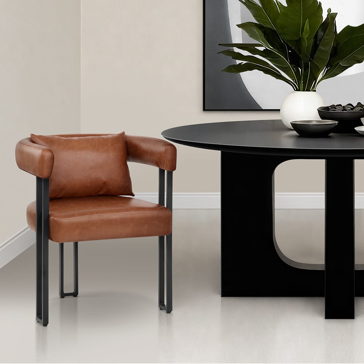 Gigi Chair & Cushion Antique Brown