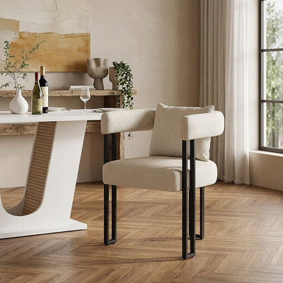 Gigi Chair & Cushion Cream Fabric