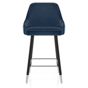 Glam Bar Stool Blue Velvet
