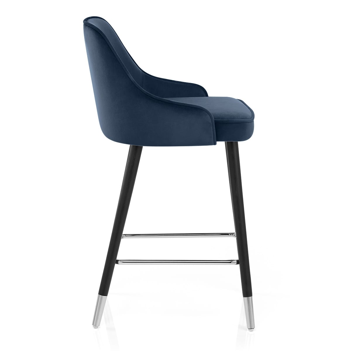 Glam Bar Stool Blue Velvet