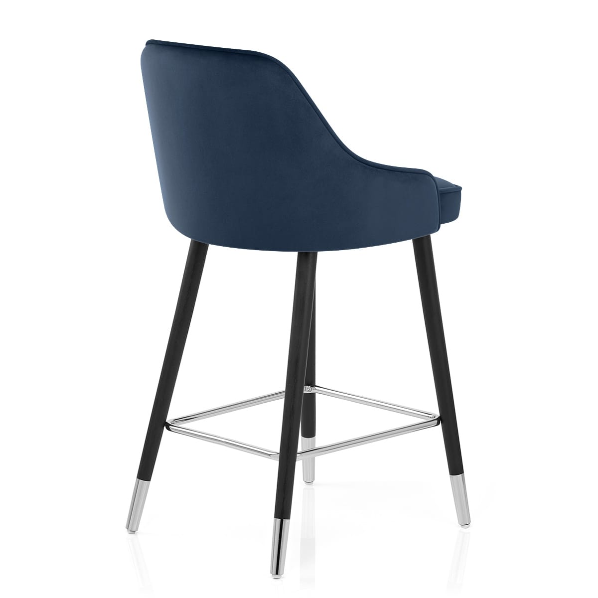 Glam Bar Stool Blue Velvet