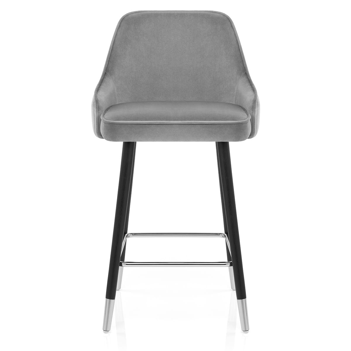 Glam Bar Stool Grey Velvet