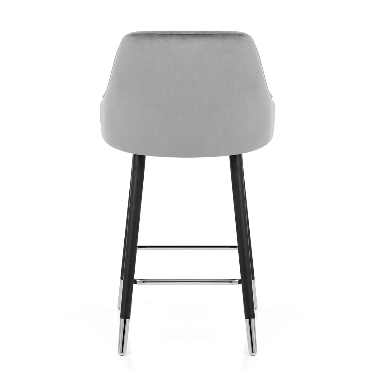 Glam Bar Stool Grey Velvet