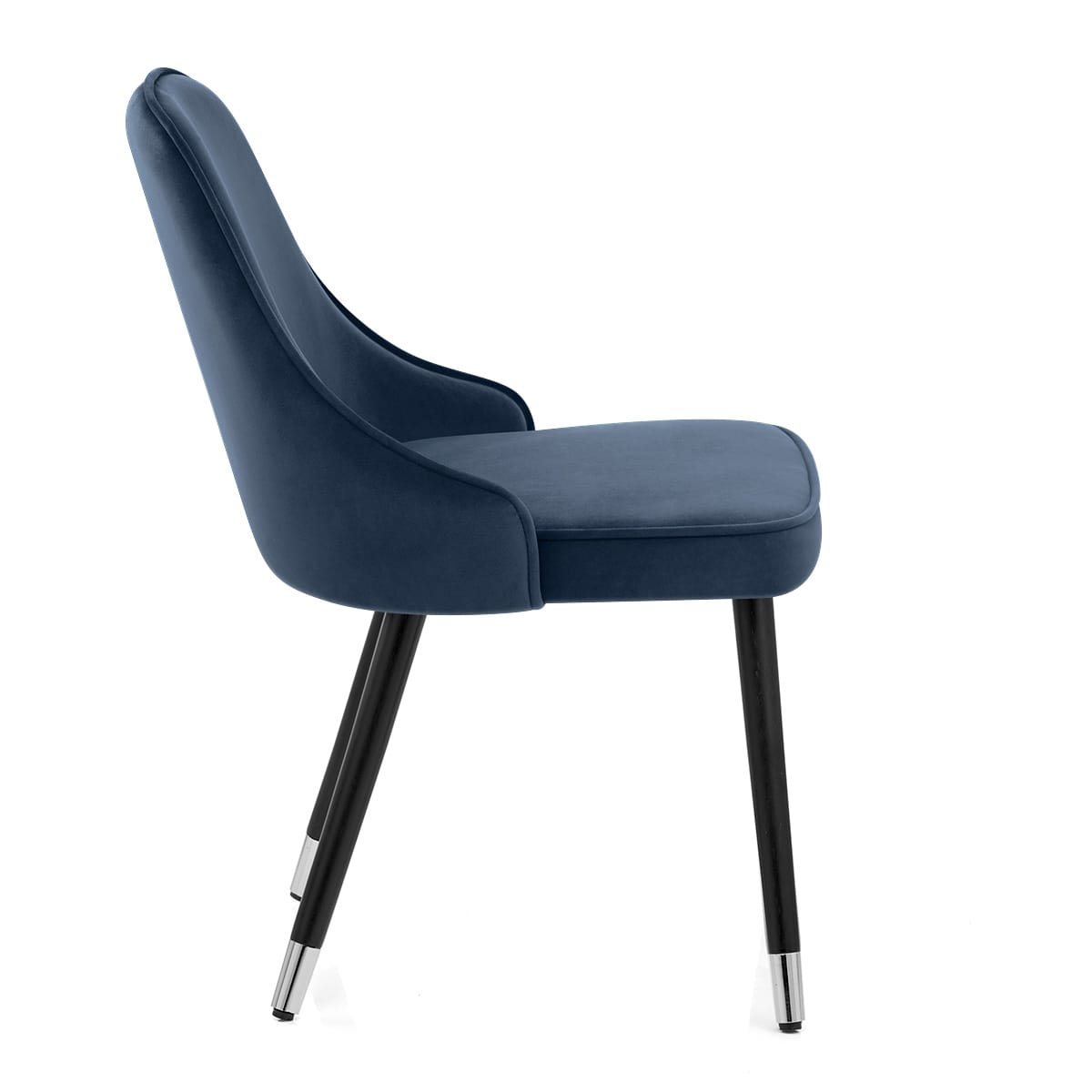 Glam Dining Chair Blue Velvet