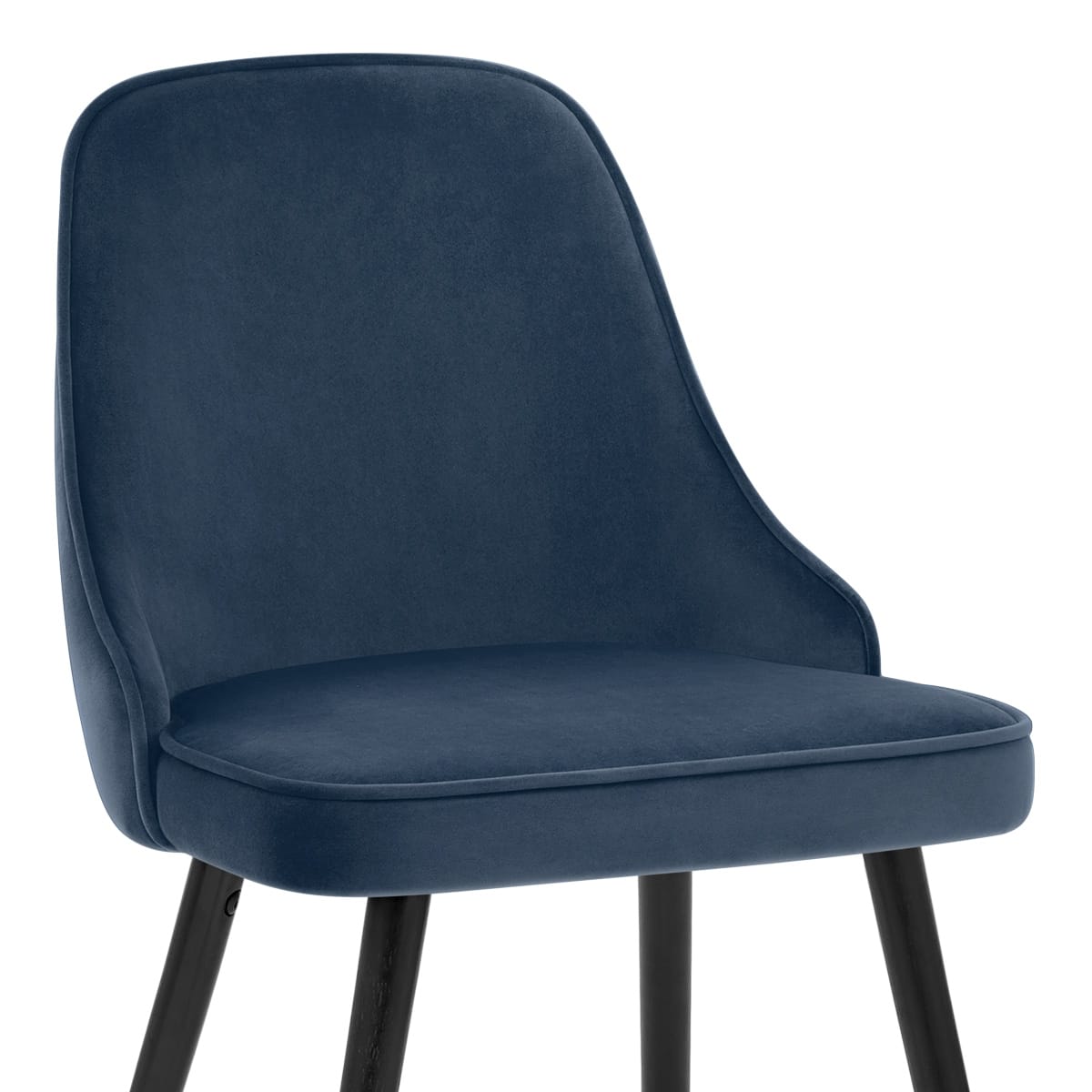 Glam Dining Chair Blue Velvet