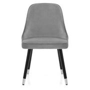Glam Dining Chair Grey Velvet