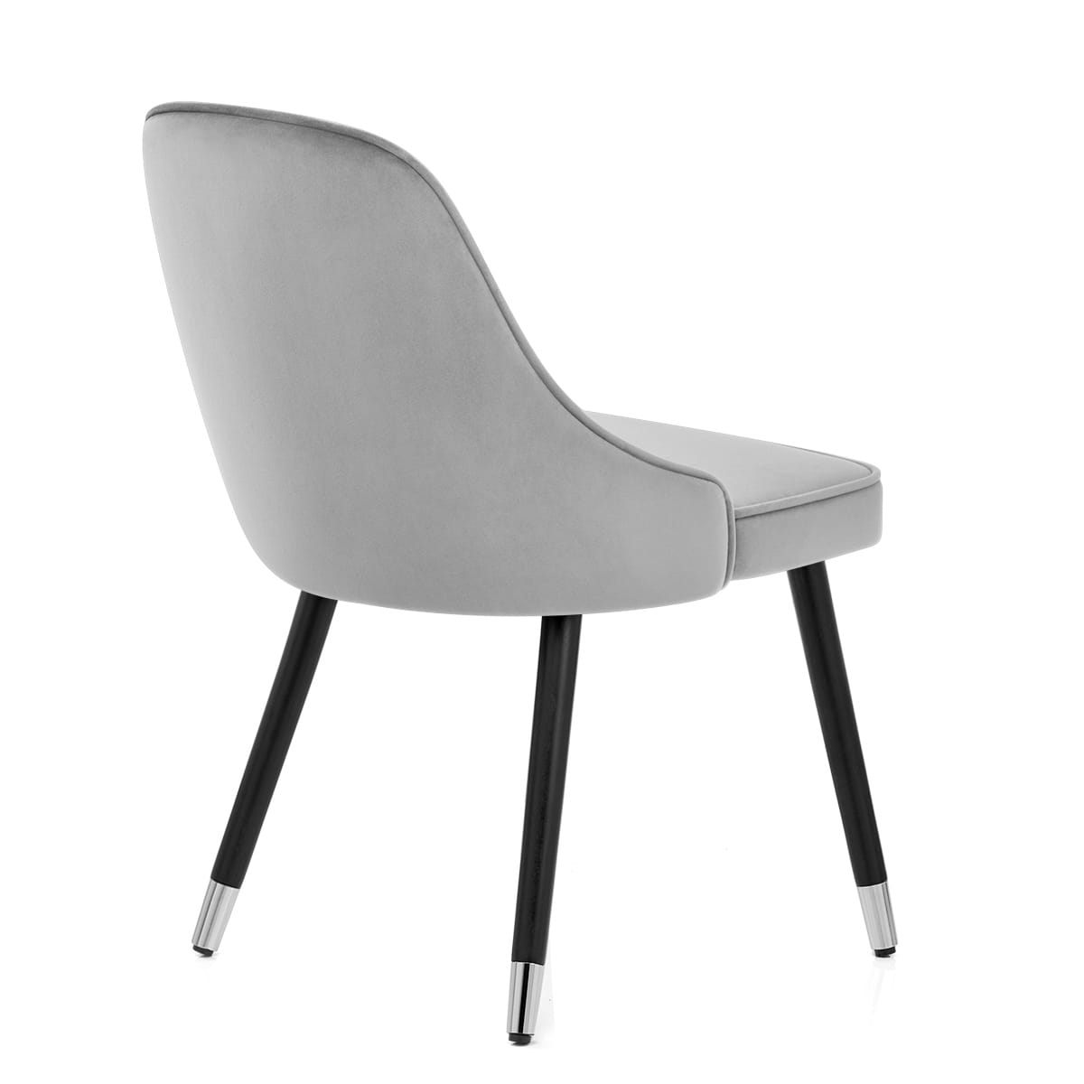 Glam Dining Chair Grey Velvet