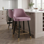 Glam Stool Gold & Purple Velvet