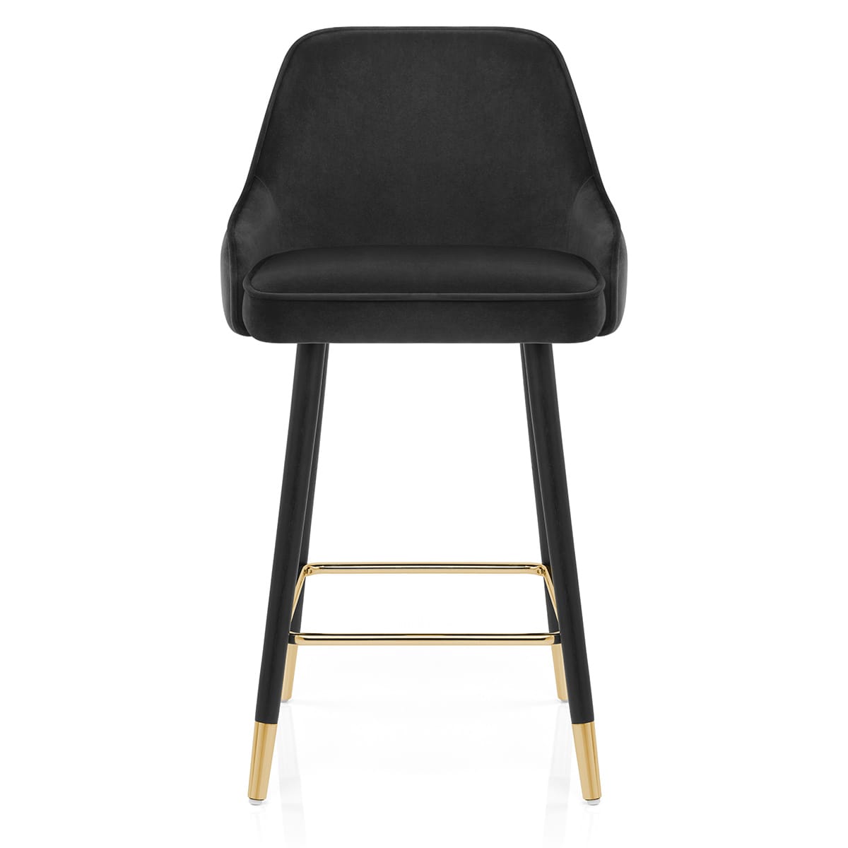 Glam Stool Gold & Black Velvet