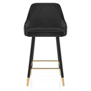 Glam Stool Gold & Black Velvet