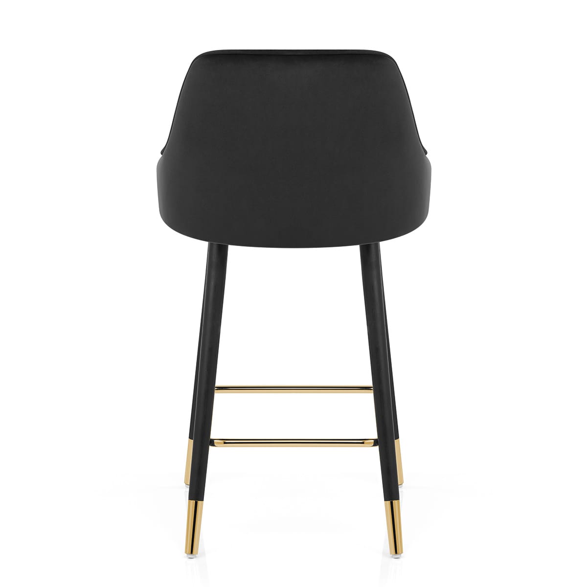Glam Stool Gold & Black Velvet