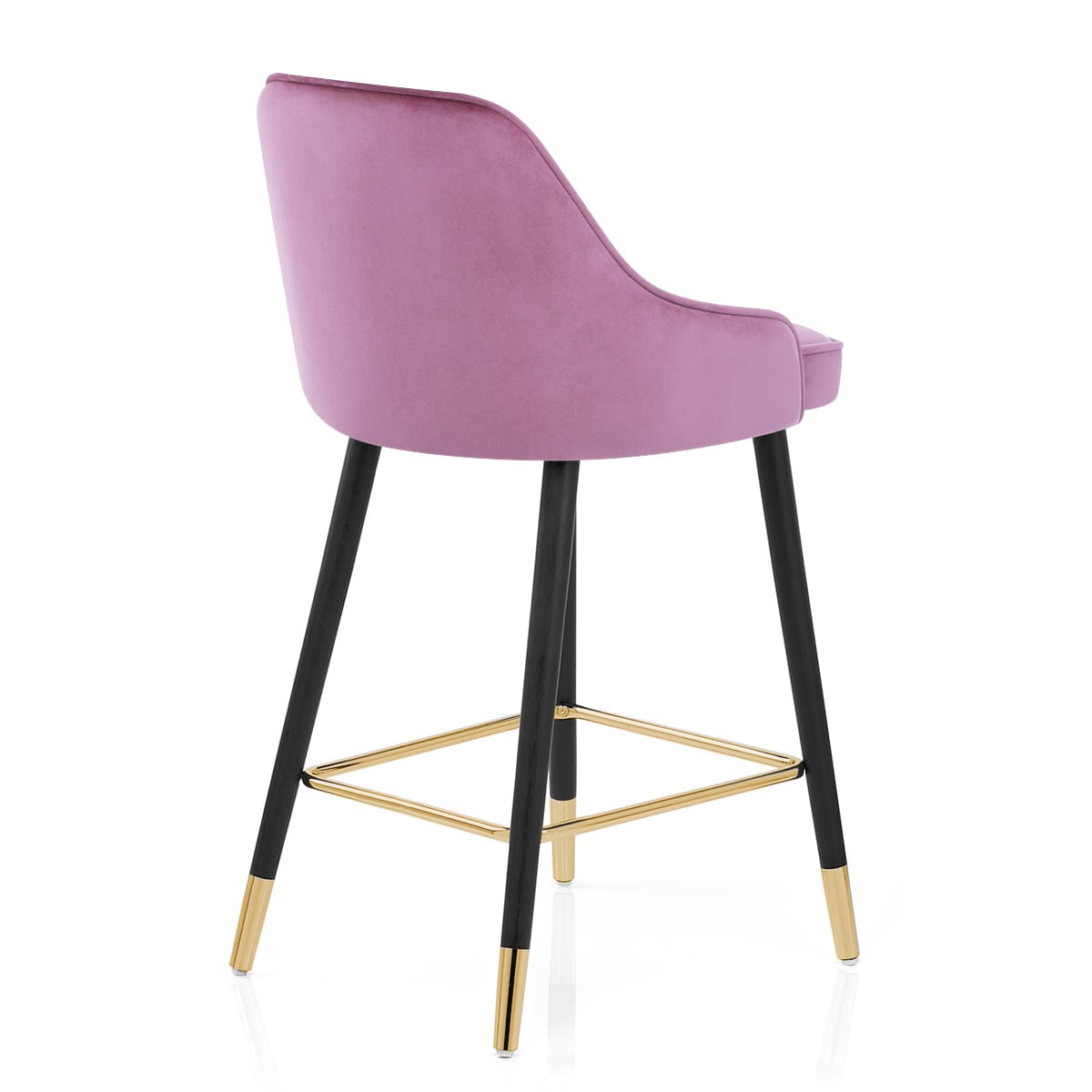 Glam Stool Gold & Purple Velvet