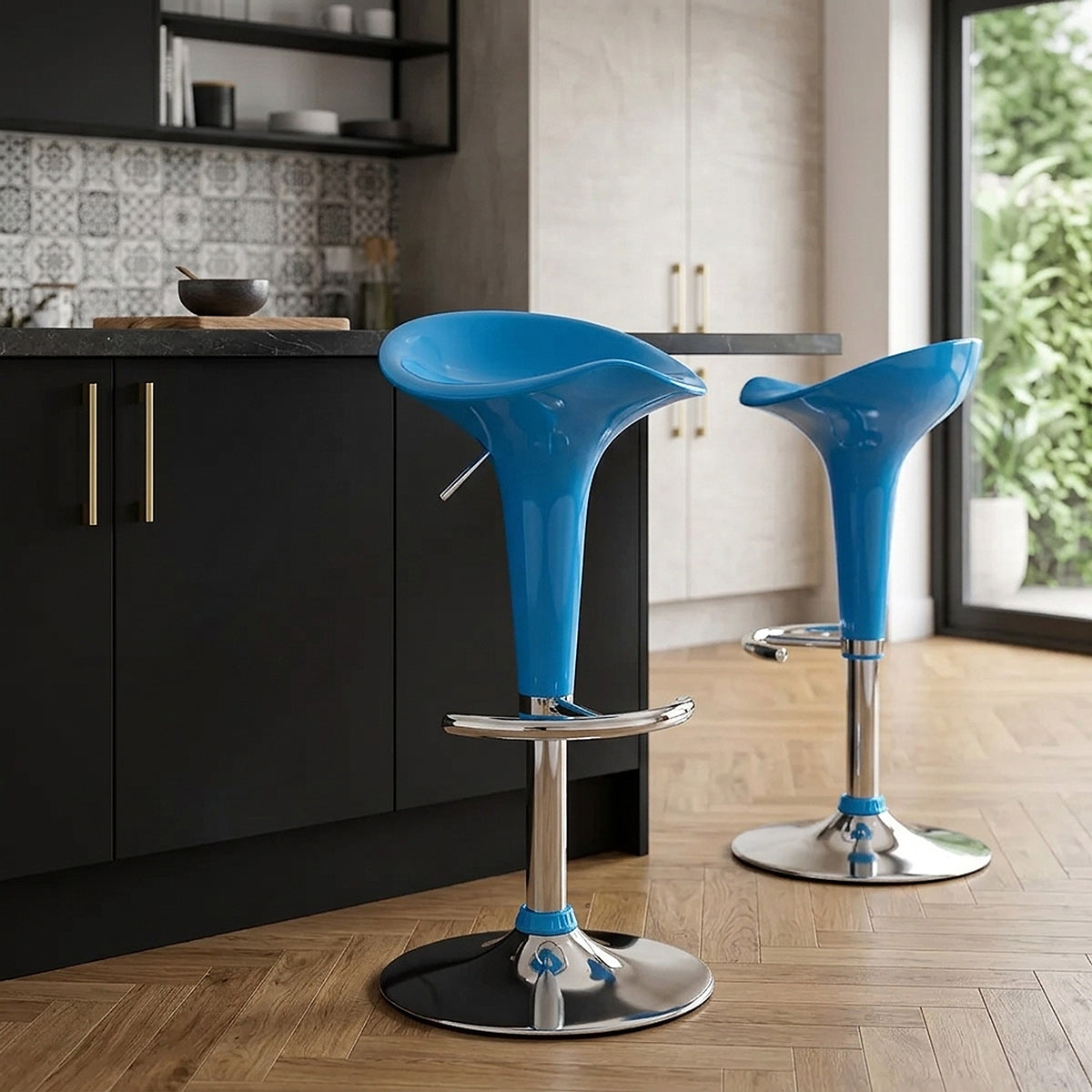 Gloss Coco Bar Stool Blue