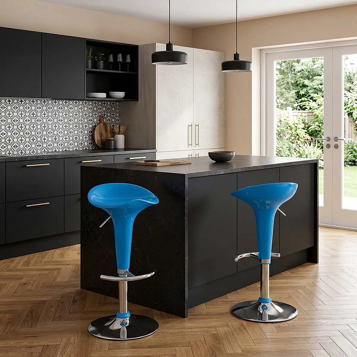 Gloss Coco Bar Stool Blue