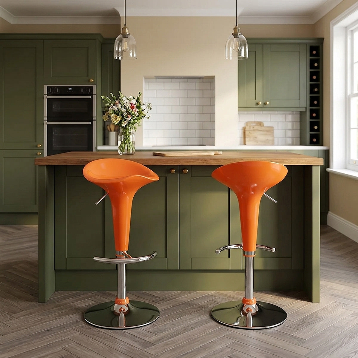 Gloss Coco Bar Stool Orange