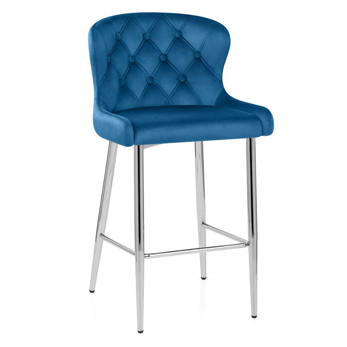 Grace Bar Stool Blue Velvet