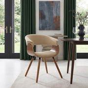 Grafton Dining Chair Walnut & Beige