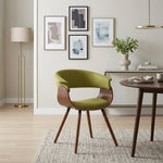Grafton Dining Chair Walnut & Green