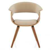 Grafton Dining Chair Walnut & Beige