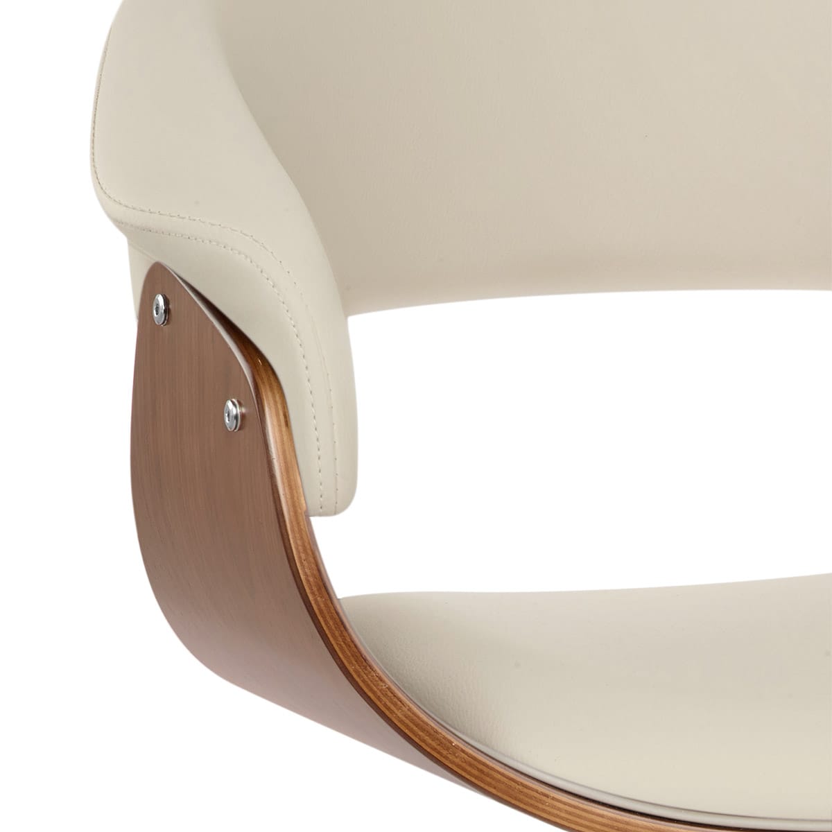 Grafton Stool Walnut & Cream