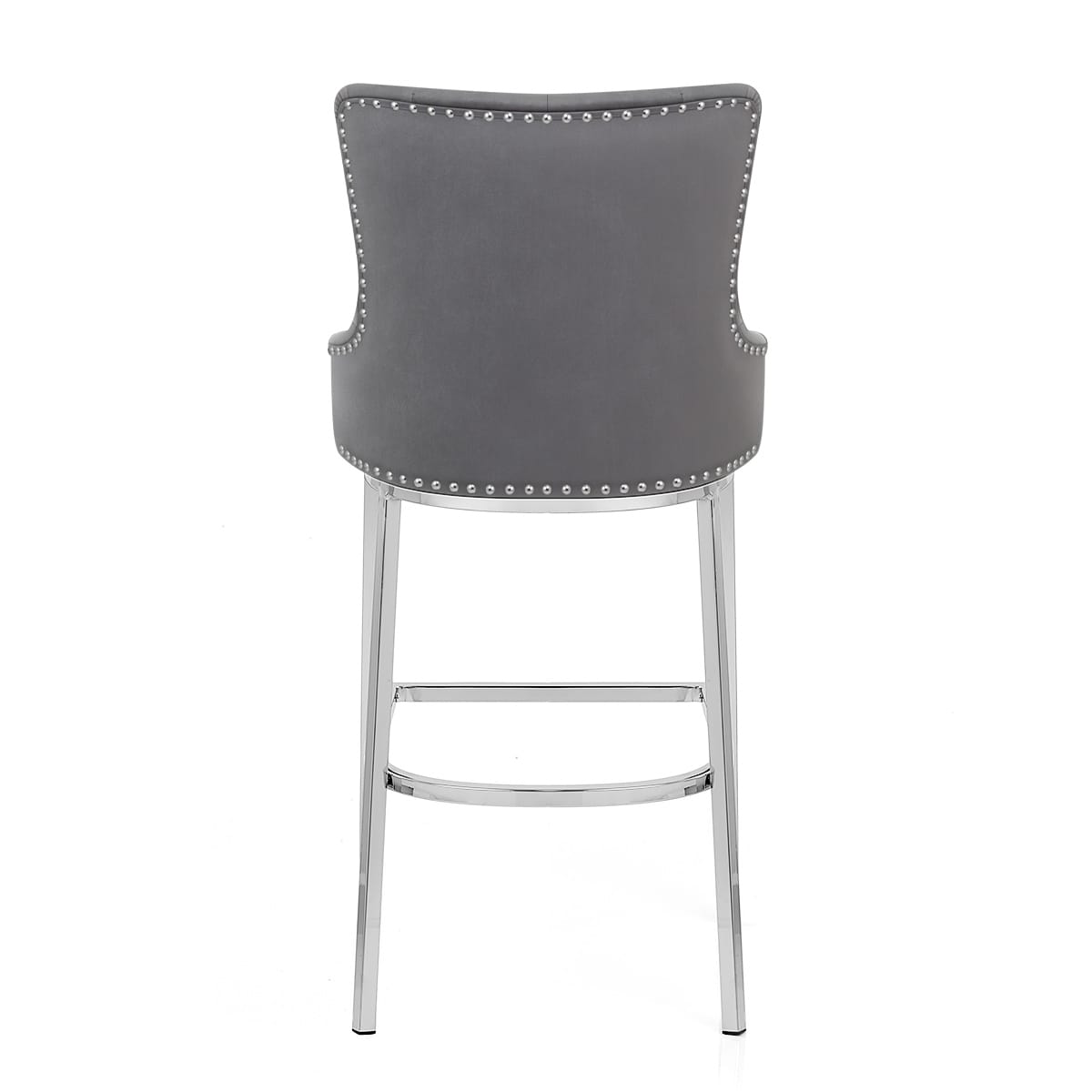 Grange Bar Stool Grey Velvet