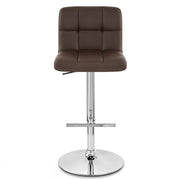 Grid Bar Stool Brown