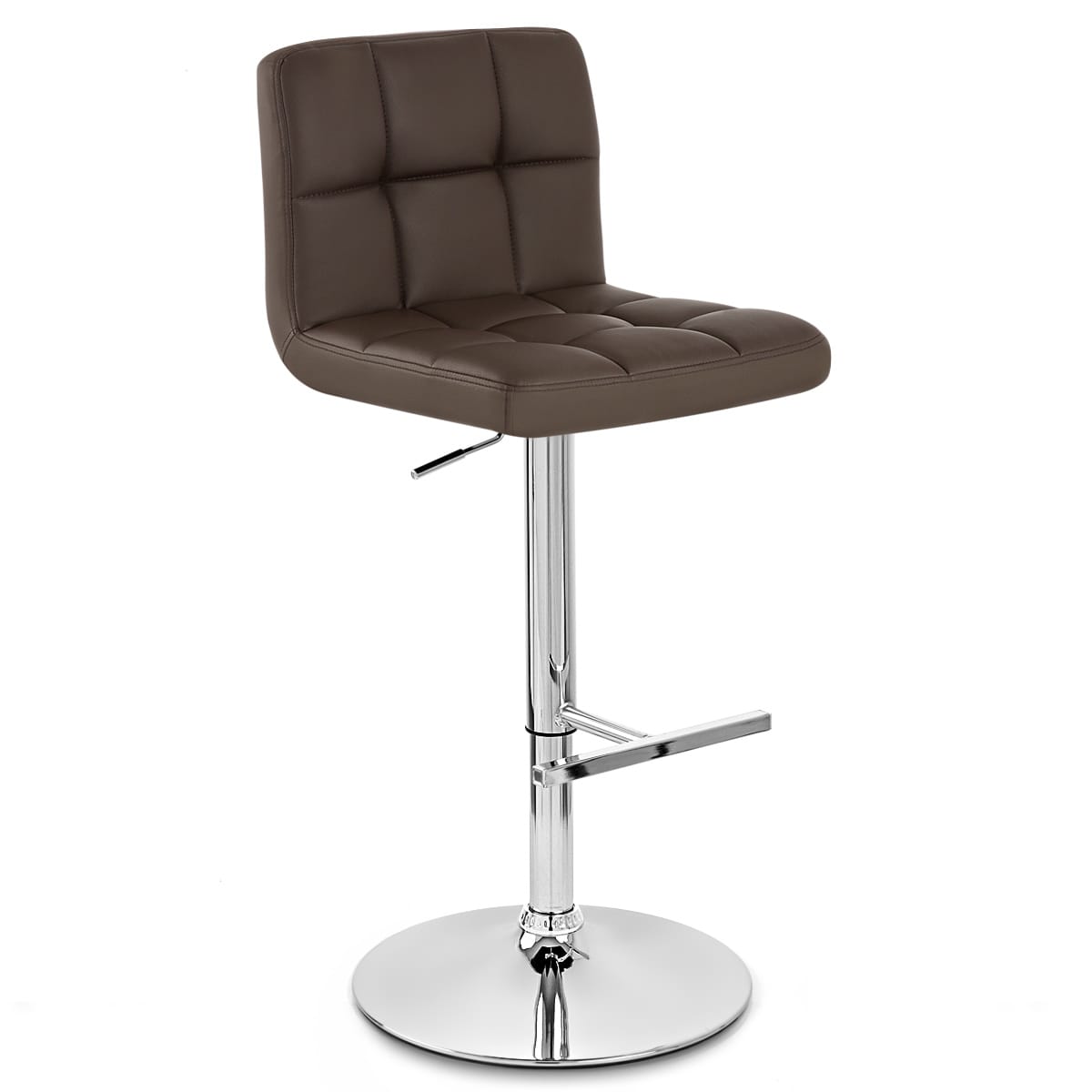 Grid Bar Stool Brown