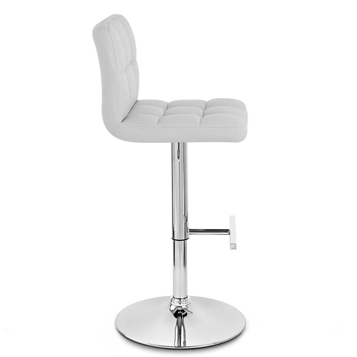 Grid Bar Stool White