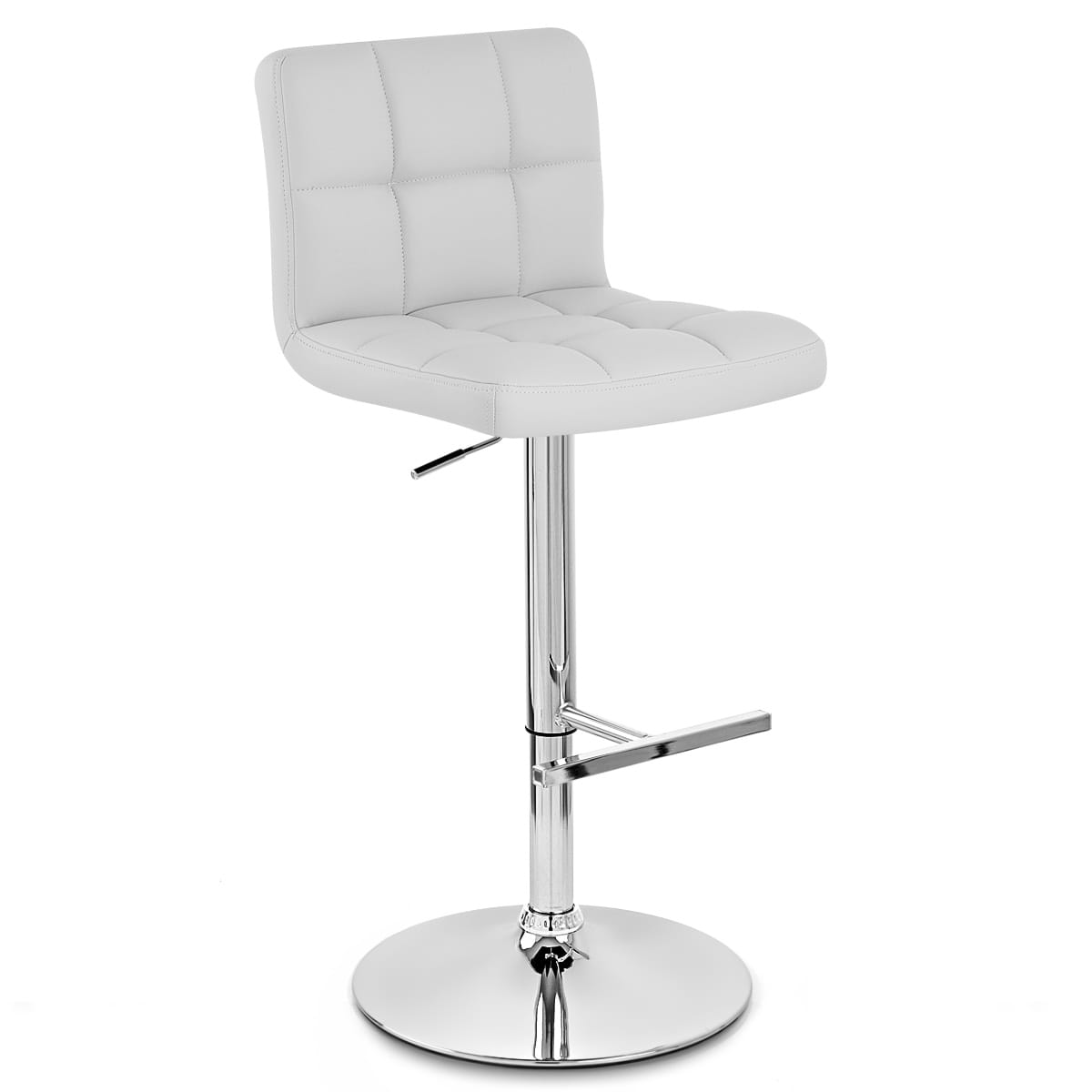 Grid Bar Stool White