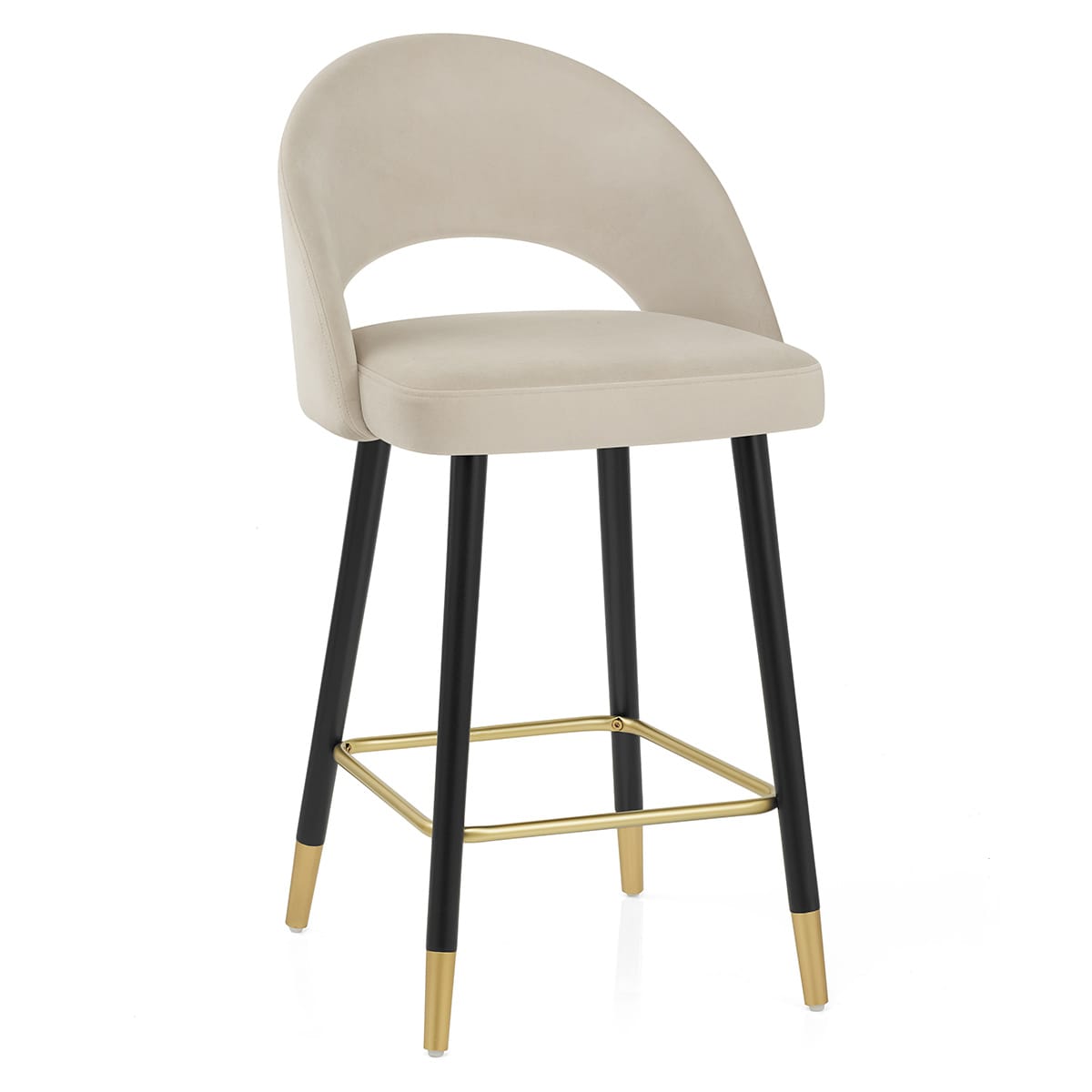 Halo Bar Stool Champagne Velvet