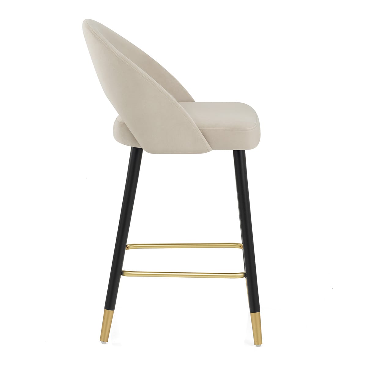 Halo Bar Stool Champagne Velvet