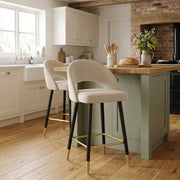 Halo Bar Stool Champagne Velvet