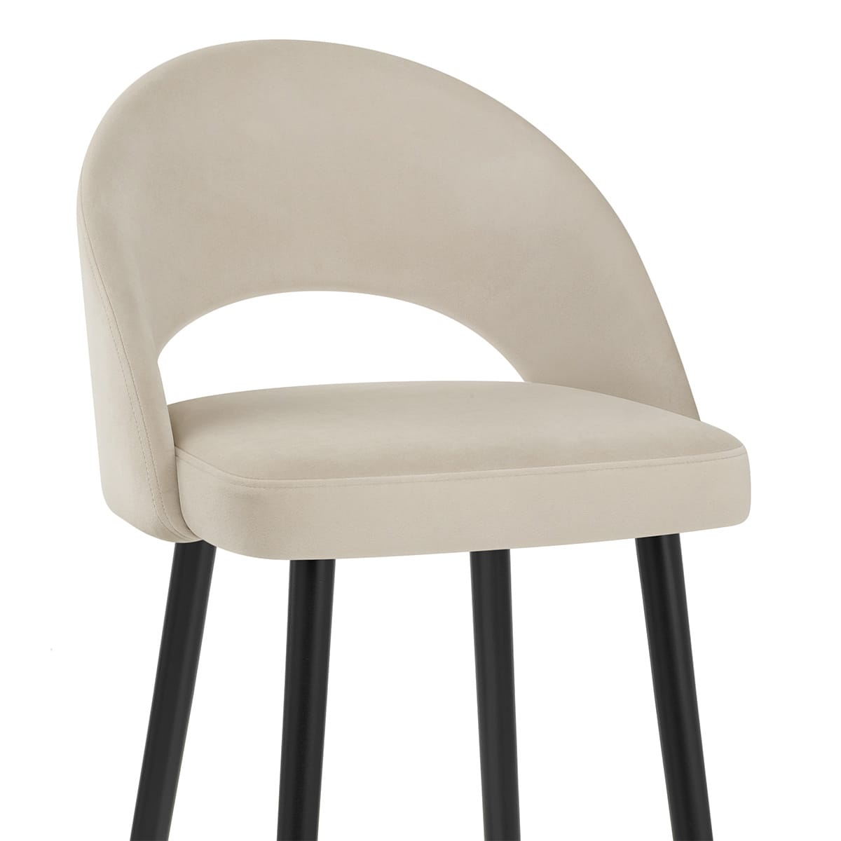 Halo Bar Stool Champagne Velvet