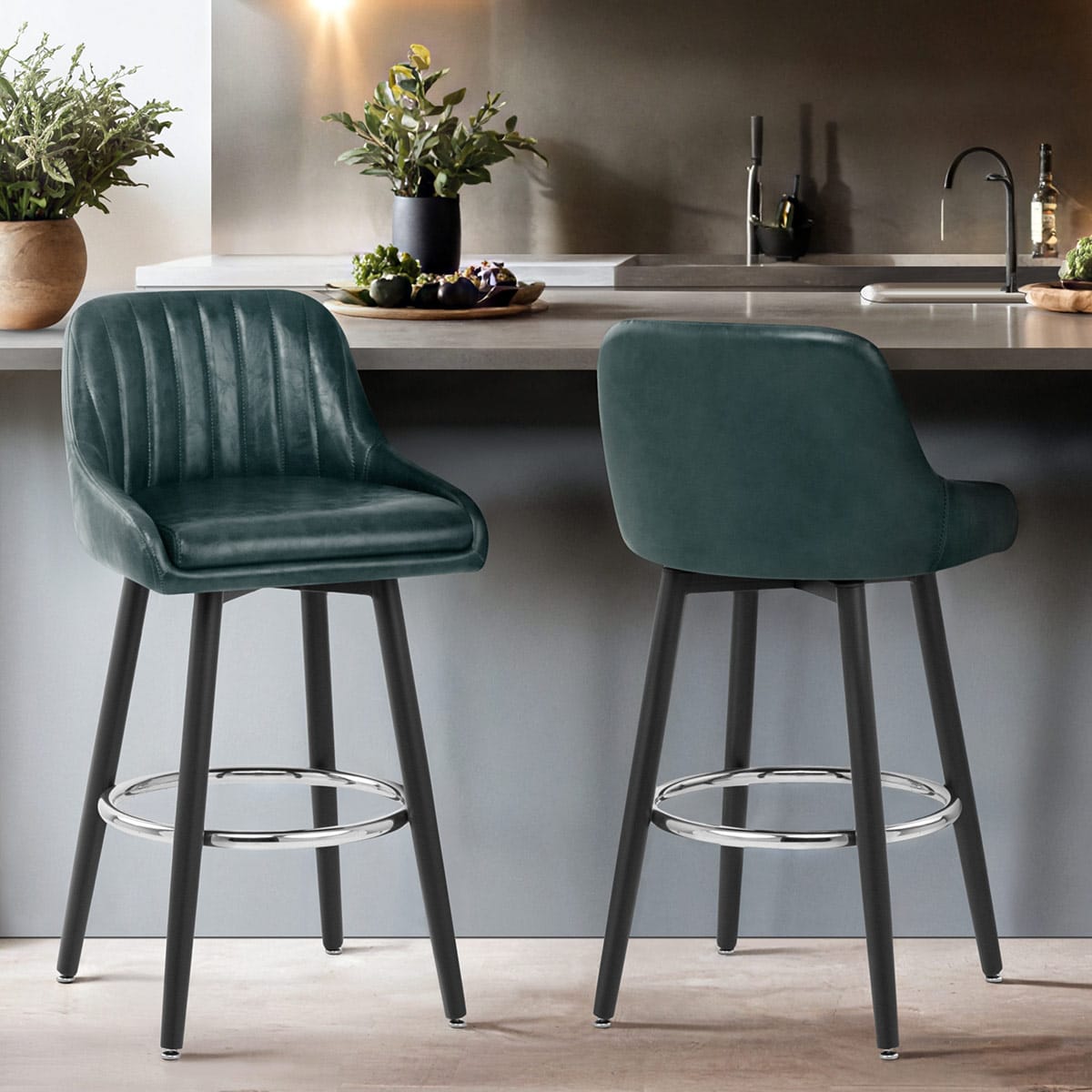 Hamilton Bar Stool Antique Green