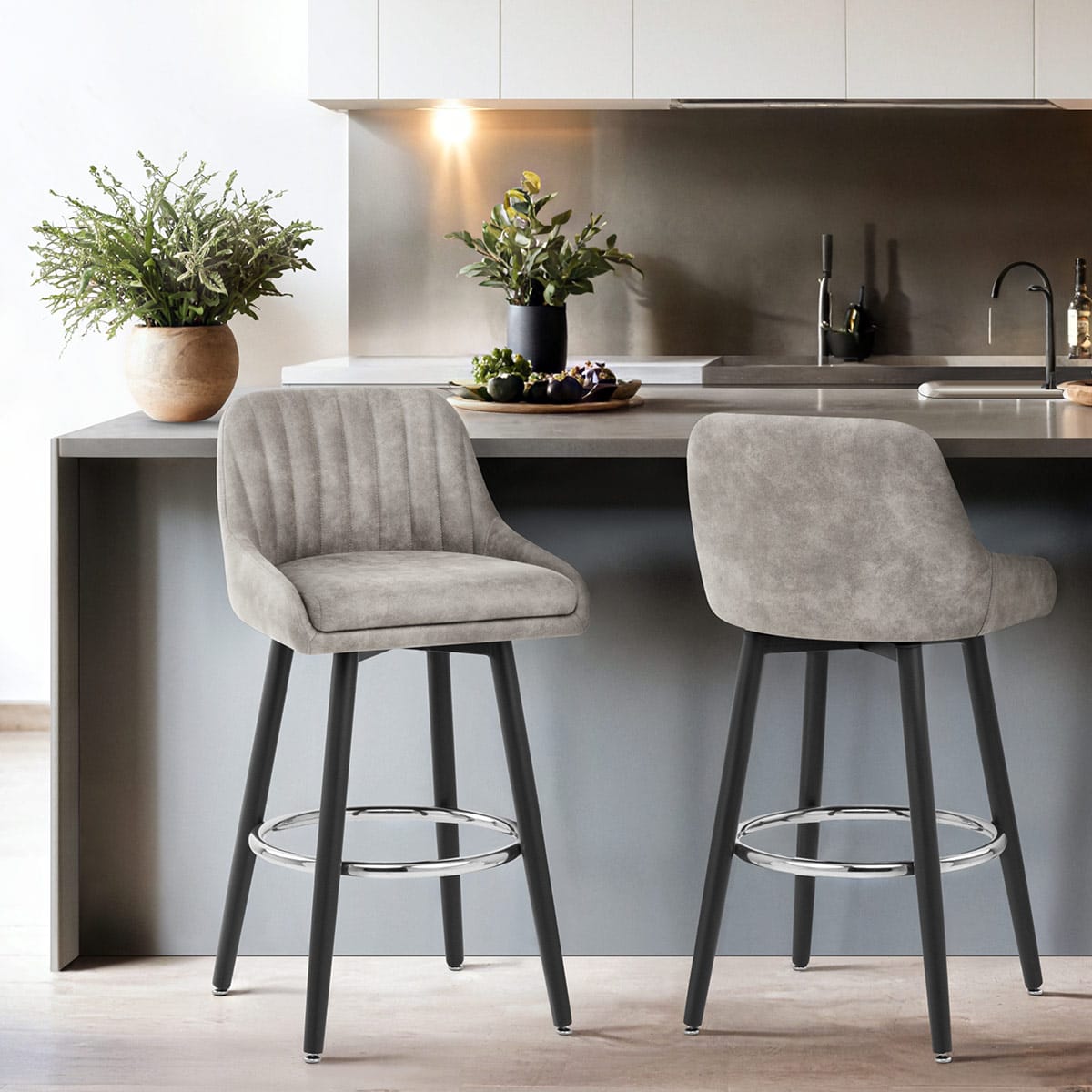 Hamilton Bar Stool Antique Grey