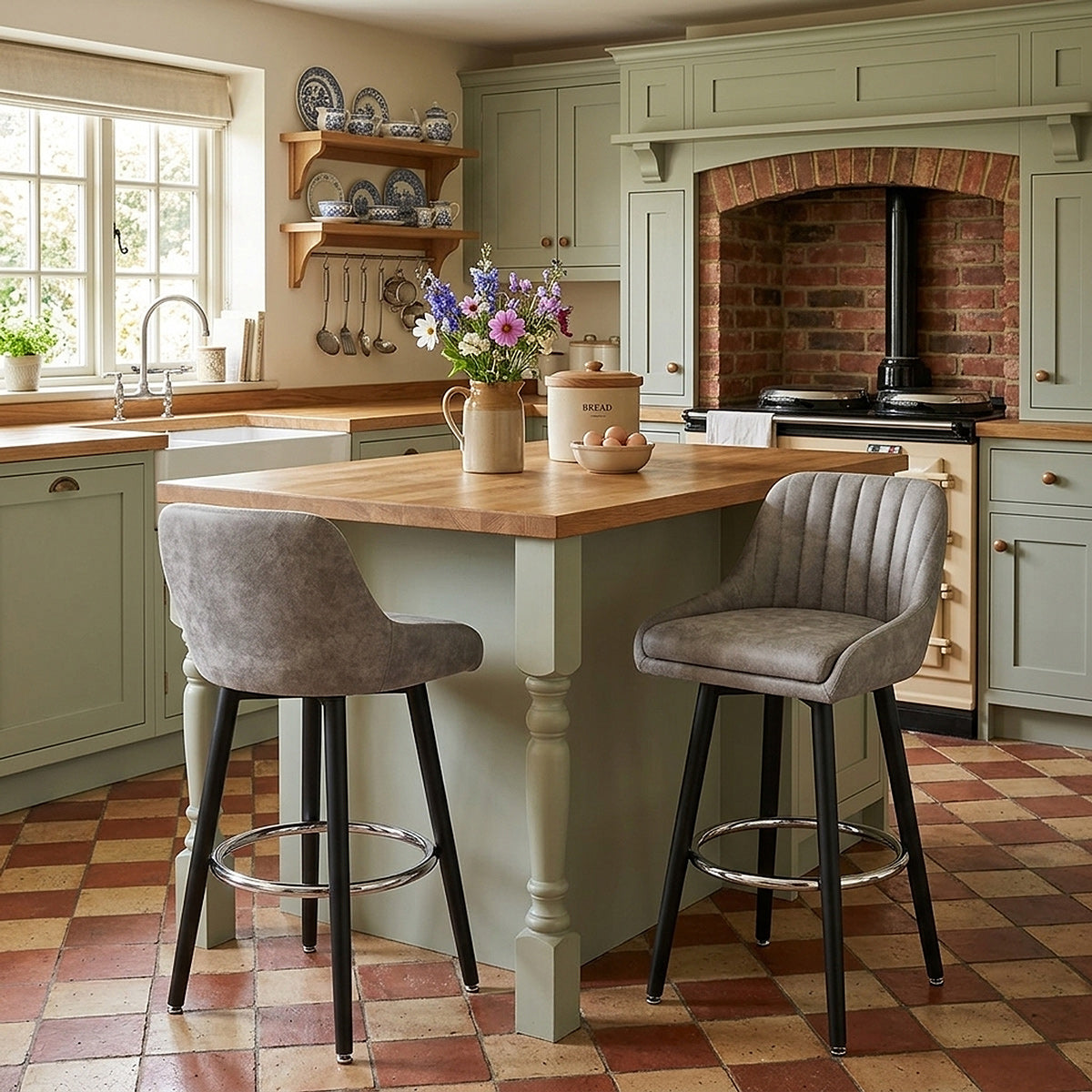 Hamilton Bar Stool Antique Grey