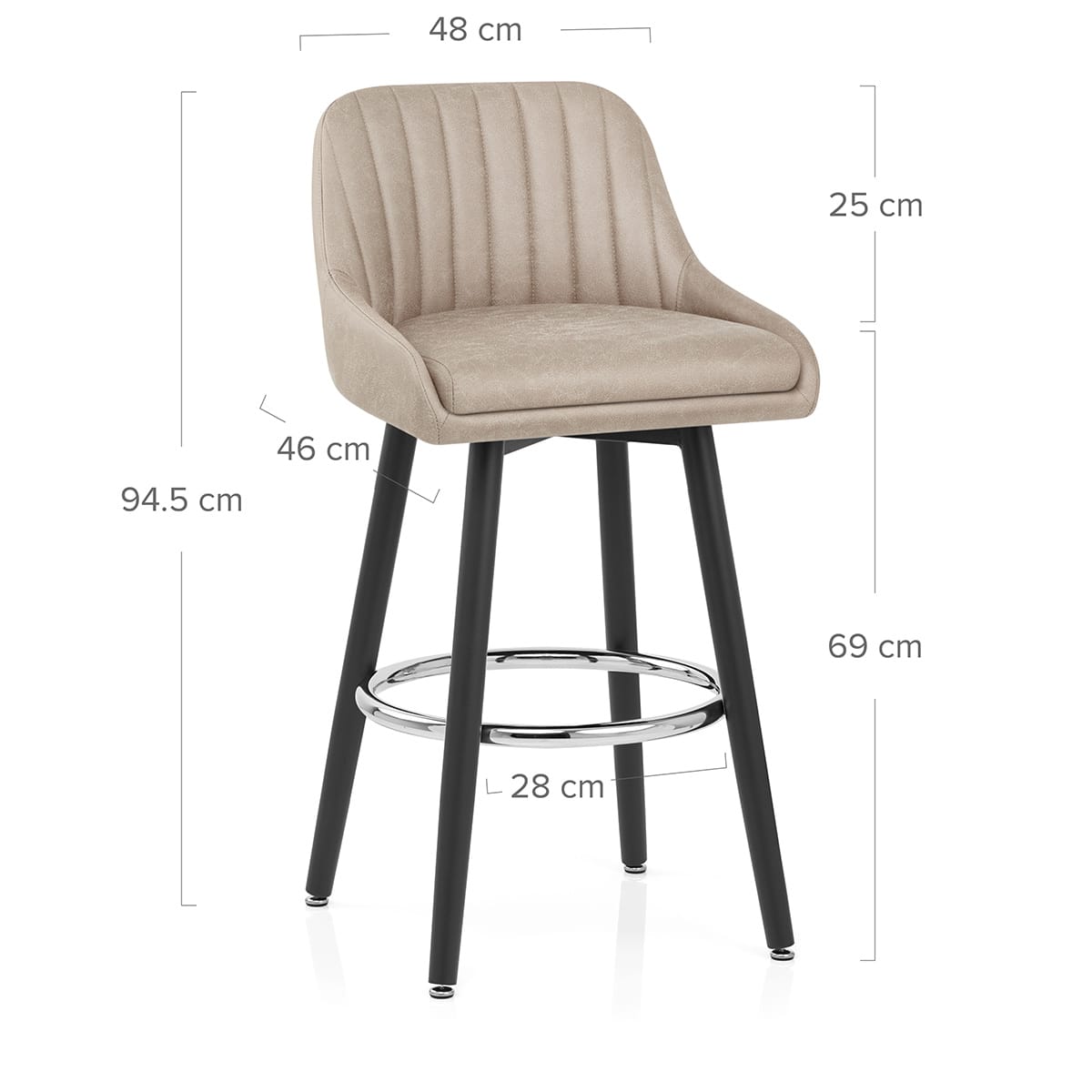 Hamilton Bar Stool Antique Taupe