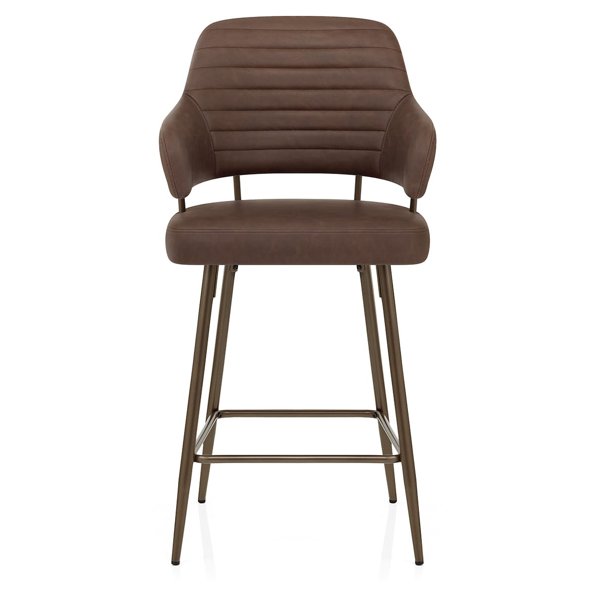 Hampton Bar Stool Bronze & Brown