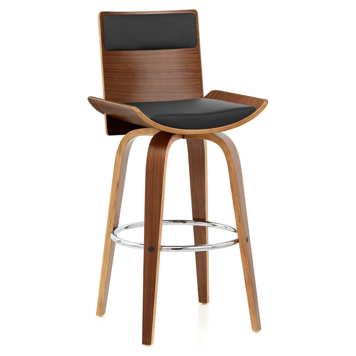 Harper Bar Stool Walnut & Black