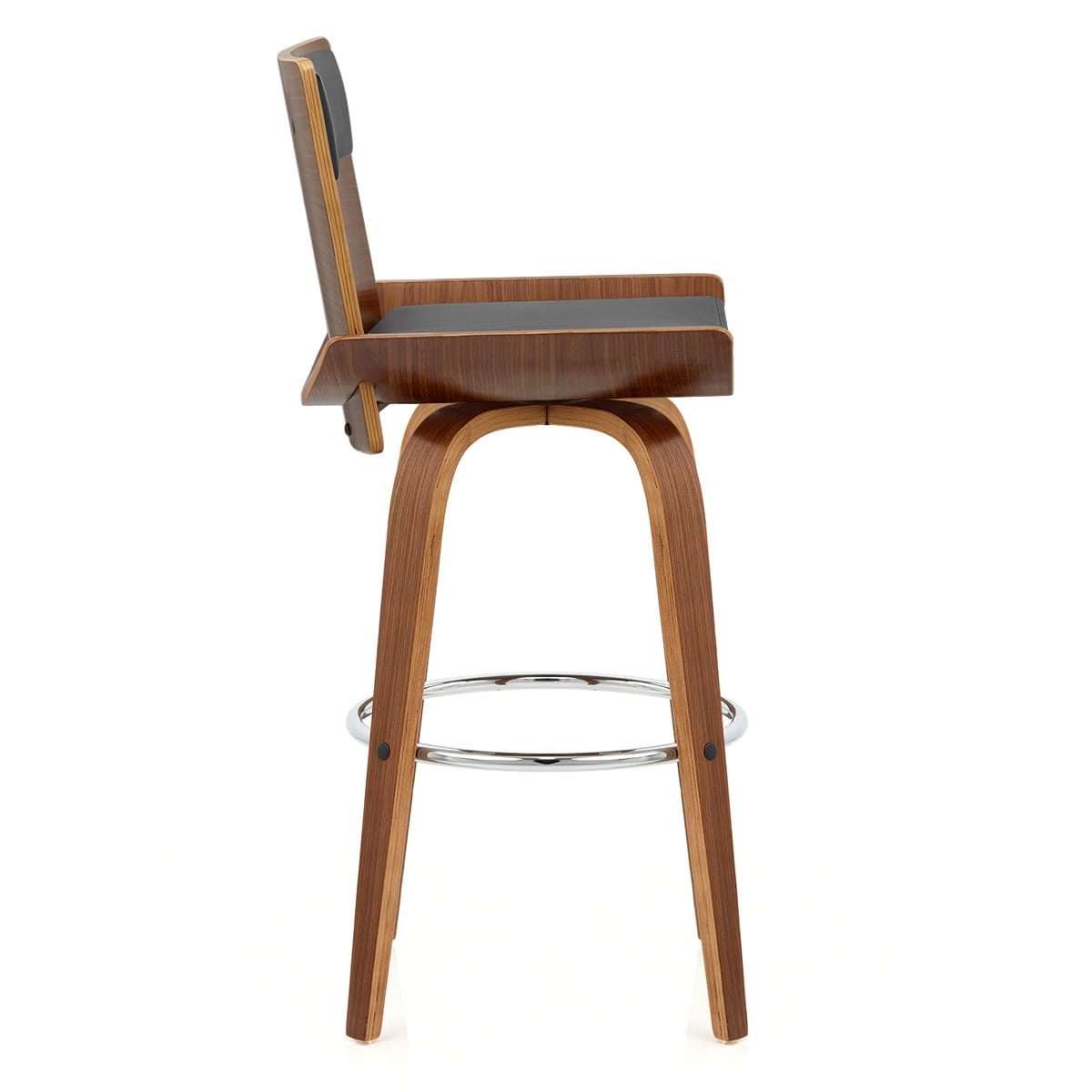Harper Bar Stool Walnut & Black