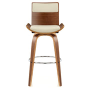 Harper Bar Stool Walnut & Cream