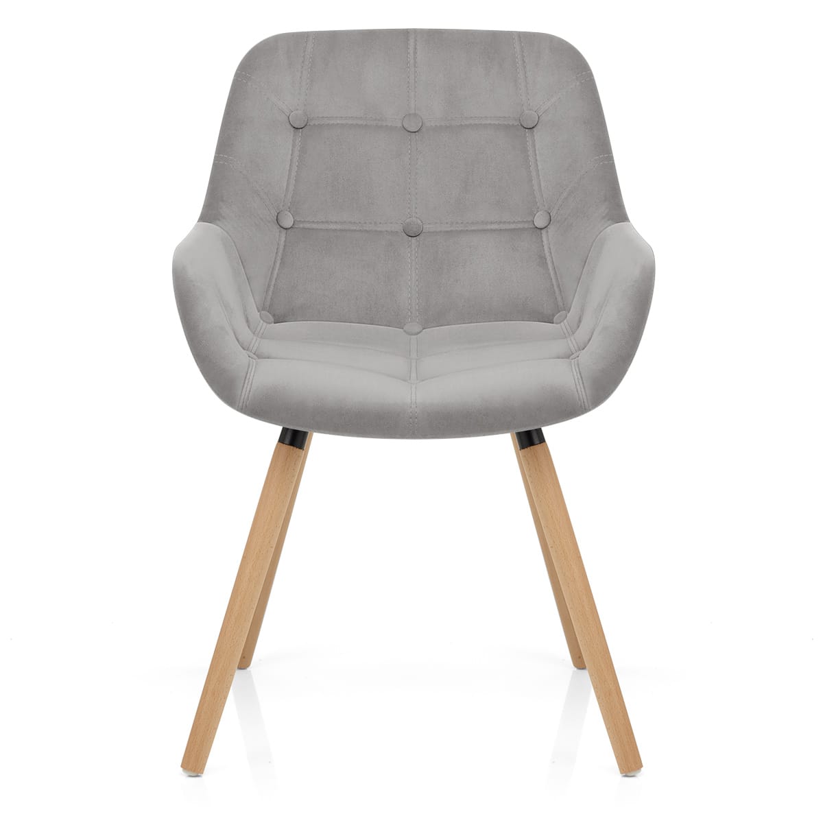 Harris Dining Chair Grey Velvet