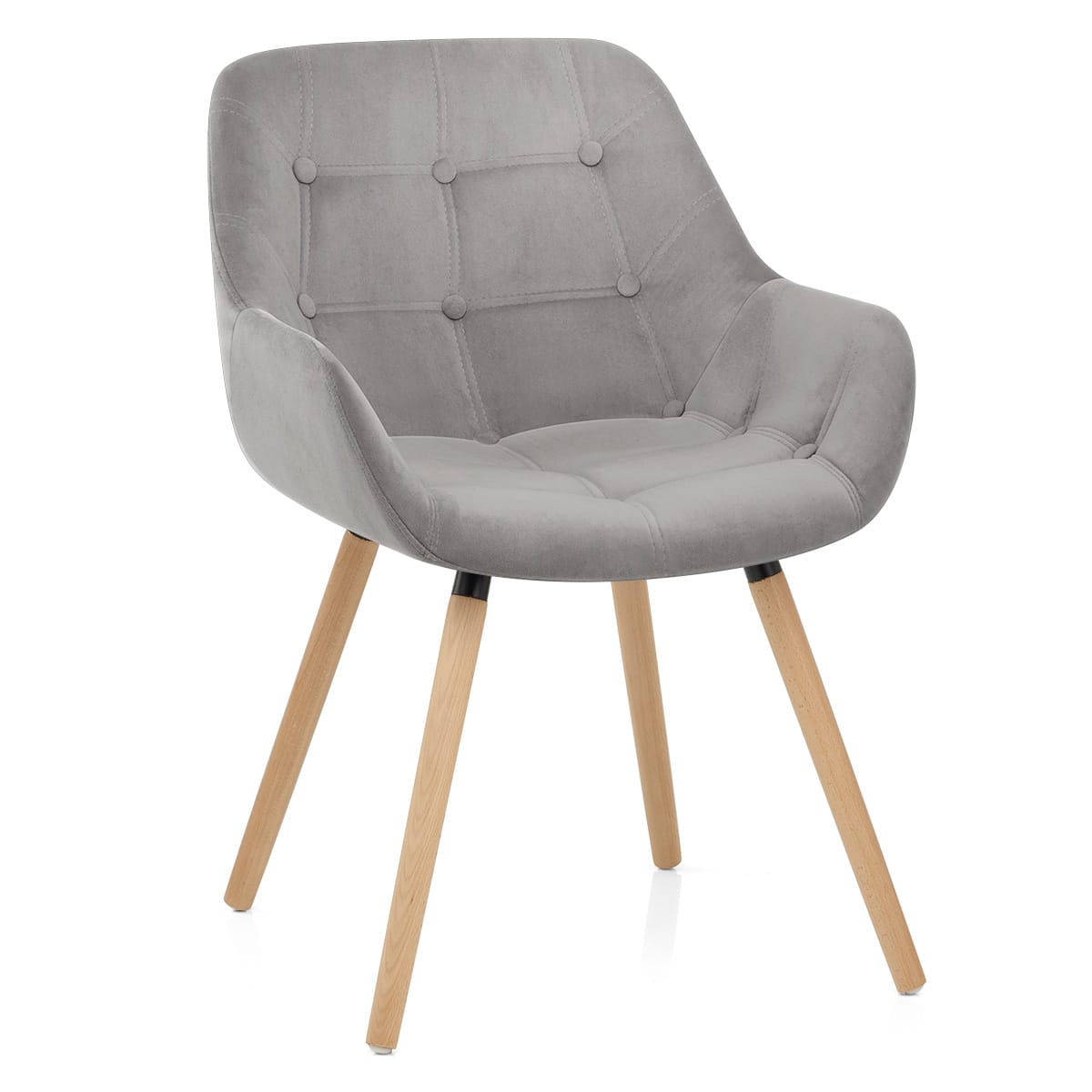 Harris Dining Chair Grey Velvet