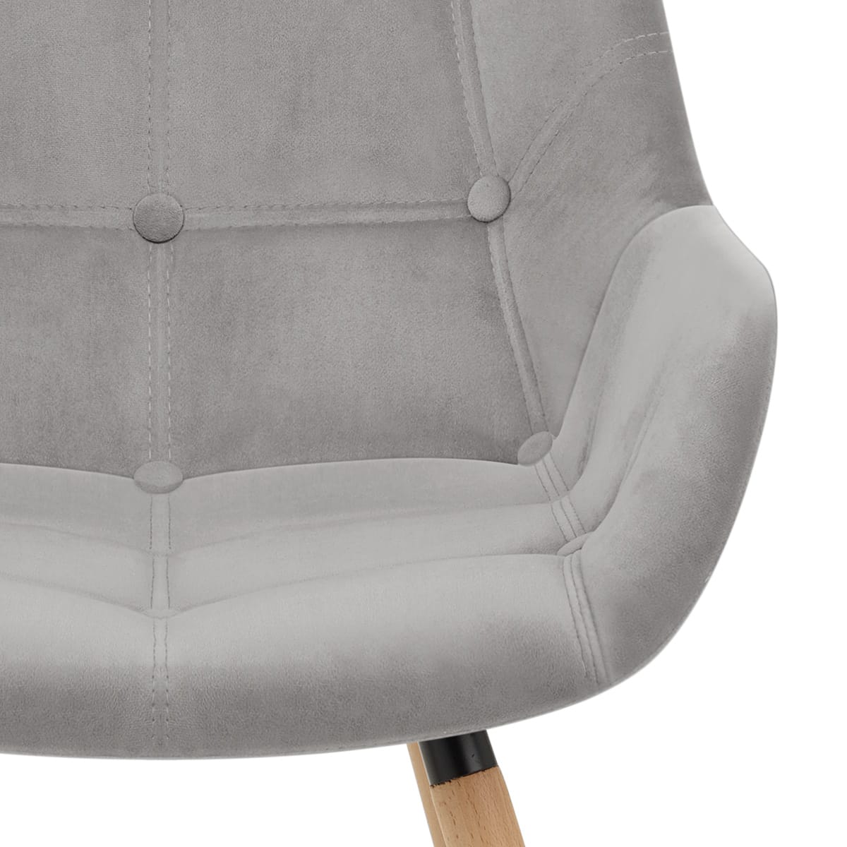 Harris Dining Chair Grey Velvet
