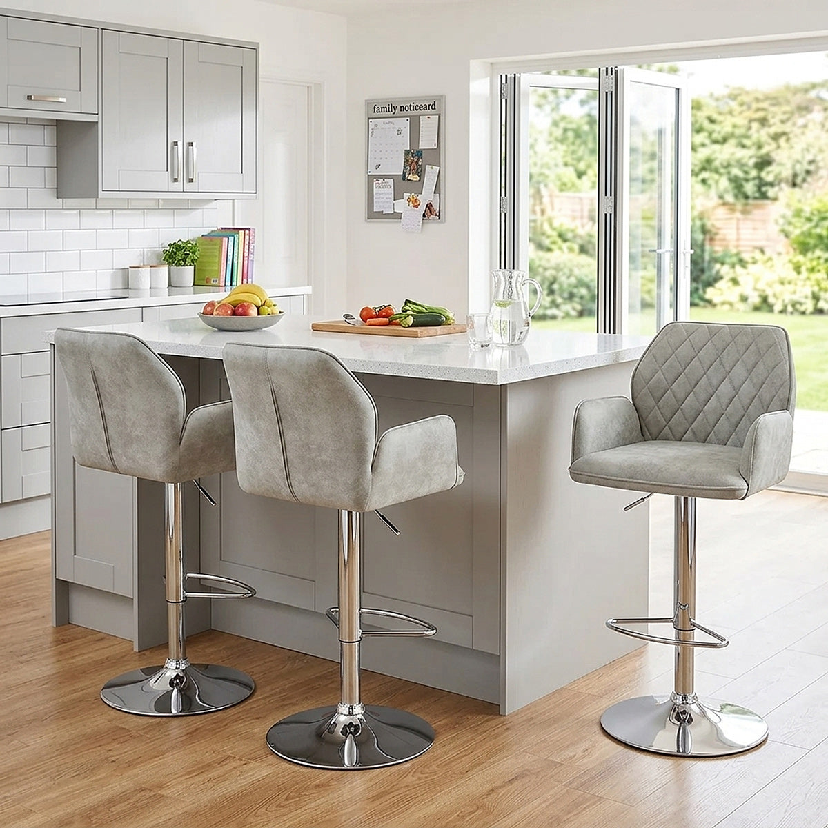 Harvard Bar Stool Light Grey